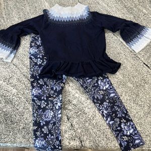 Janie and Jack matching sweater and pant set.